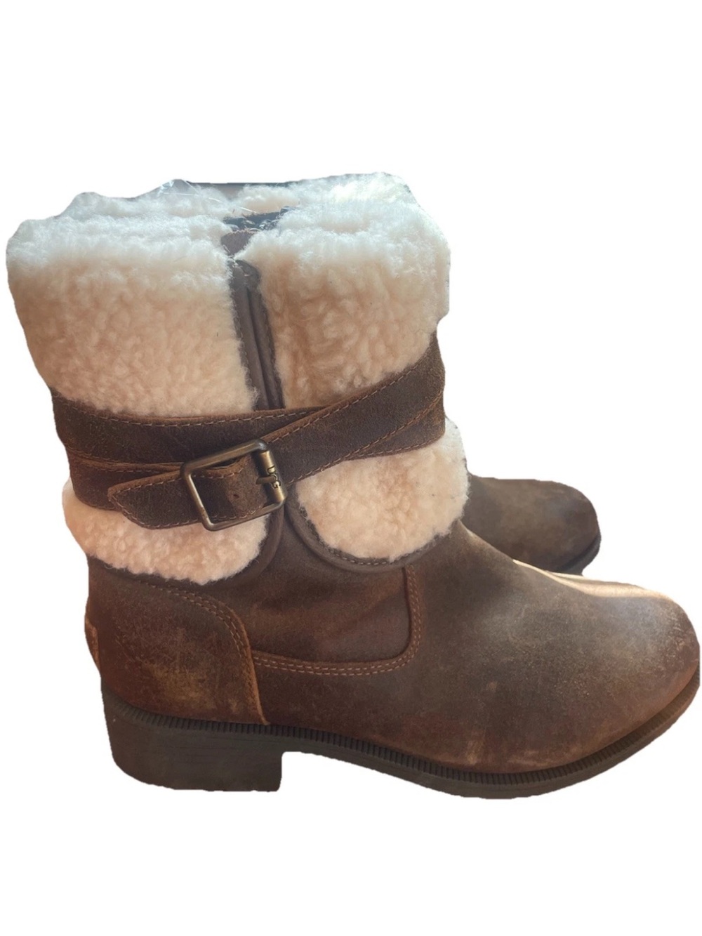 UGG Blayre 3 Dark Brown Waterproof Cozy Buckle  Shearling Snow Boot